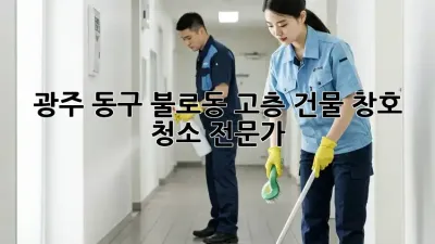 광주 동구 불로동 고층 건물 창호 청소 전문가